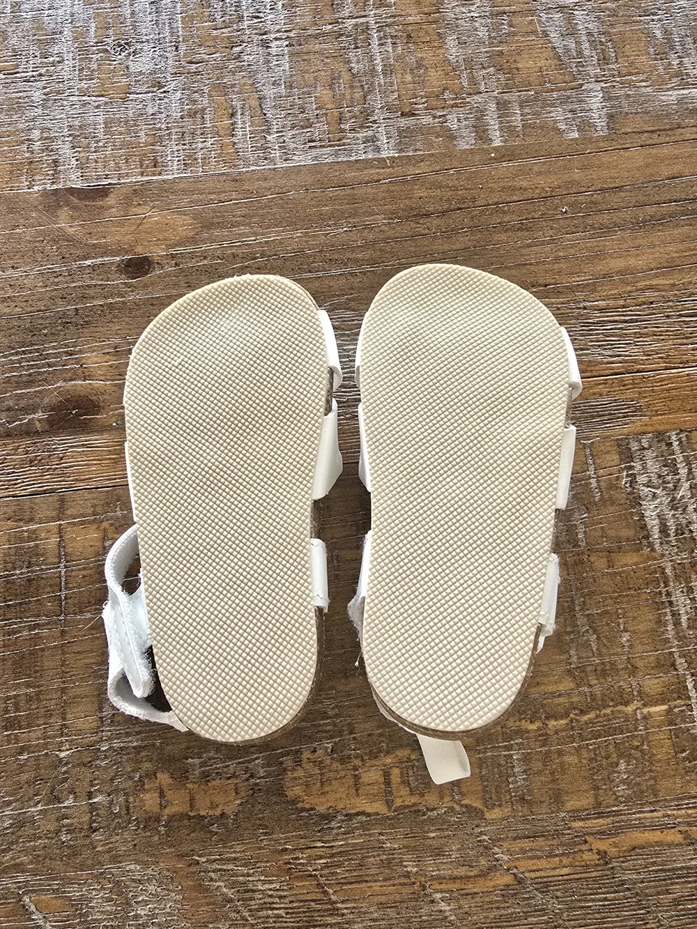 Baby Girl Butterfly Faux Cork Sandals - White 9-12 Months
